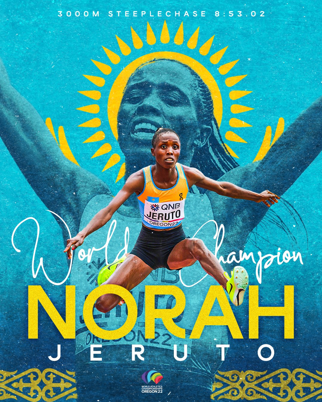 Jelkenin jel kergen Djerýto Qazaqstanǵa álem chempıonatyndaǵy alǵashqy altyndy syılady