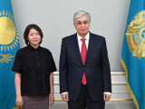 Qasym-Jomart Toqaev aktrısa Samal Eslıamovany qabyldady