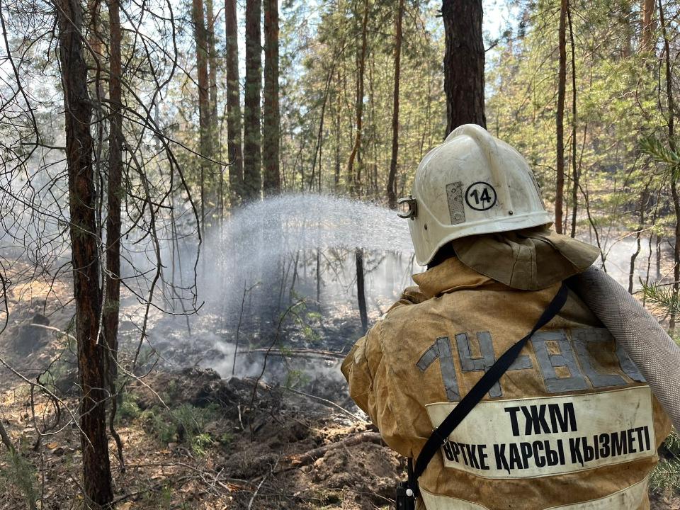 Abaı oblysyndaǵy órtti sóndirýge 1500-den astam adam jumyldyryldy