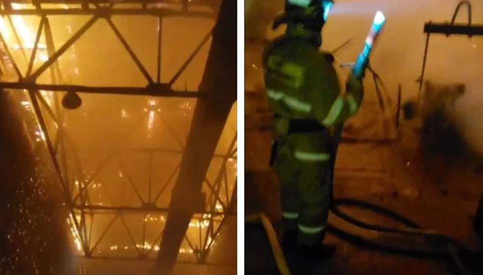 Qaraǵandyda mashına jasaý zaýytynan órt shyqty