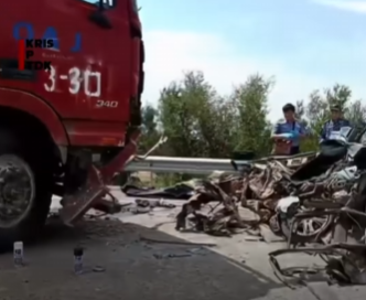 Almaty-О́skemen tasjolynda eki adam qaza tapty