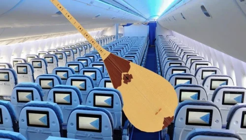 Ushaqqa dombyra alyp kirýge ruqsat berile me