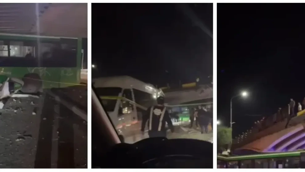 Almaty oblysynda jolaýshylar avtobýsy kópirden qulap ketken