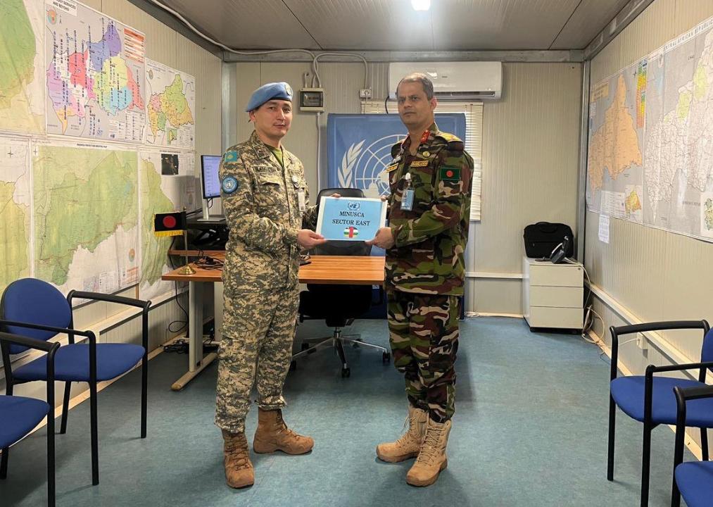 Ortalyq Afrıkadaǵy qazaqstandyq ofıserlerdiń kezekti rotasııasy boldy