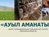 «Aýyl amanaty»: 100 mlrd teńge tolyq bólinýi tıis