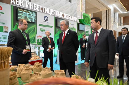 Memleket basshysy aýyl sharýashylyǵy ónimderiniń kórmesin tamashalady