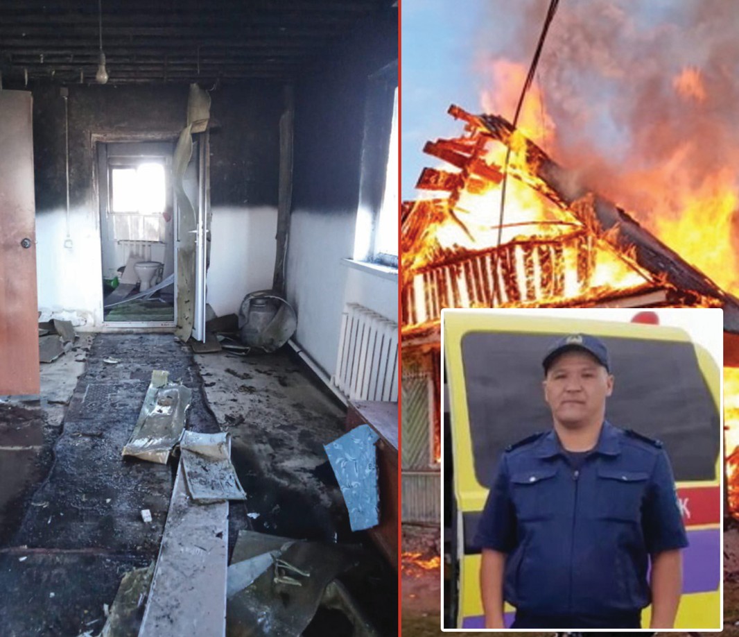 Úsh balany qutqarǵan polıseı