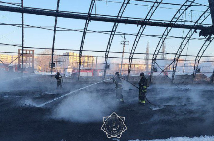 Petropavlda stadıon otqa orandy