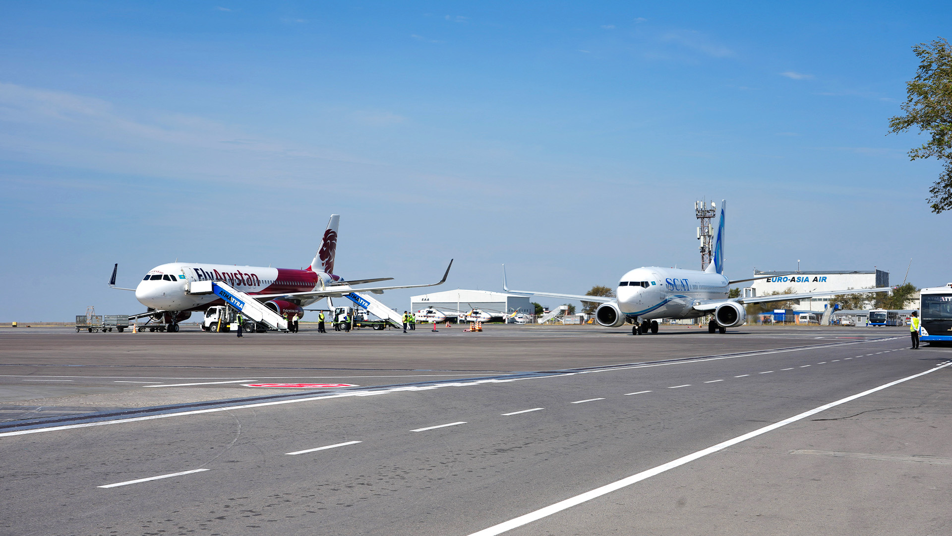 Úsh áýejaıdyń qurylysy bastaldy