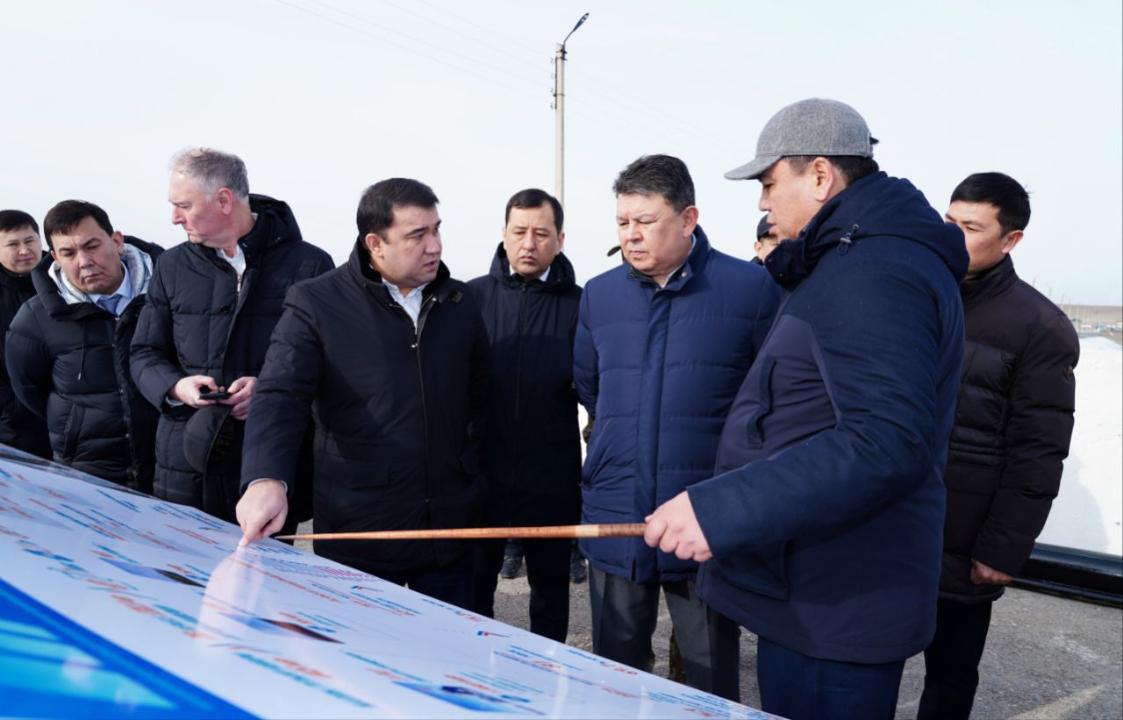 Qanat Bozymbaev  «Qosqorǵan» sý qoımasynyń jaǵdaıymen tanysty