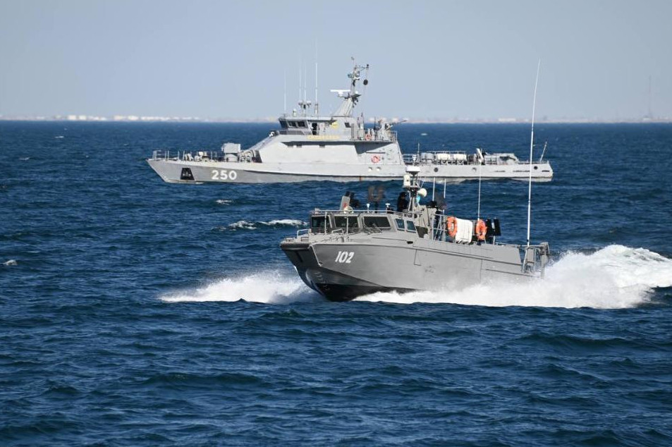 Kaspııde Áskerı-teńiz kúshteriniń oqý-jattyǵýy ótti