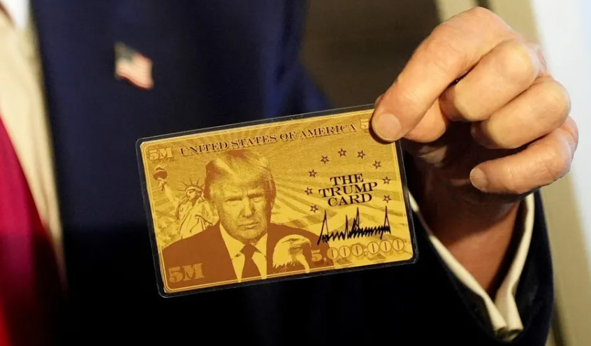 Tramptyń 5 mln dollarlyq altyn kartasy tanystyryldy