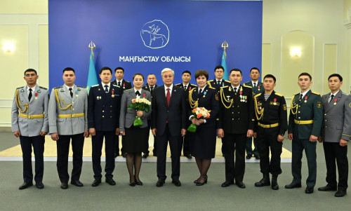 Prezıdent Mańǵystaý oblysy quqyq qorǵaý organdarynyń qyzmetkerlerin marapattady