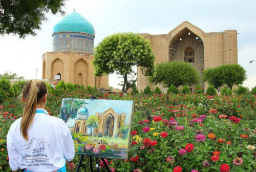 Túrkistanda sýretshilerdiń halyqaralyq sımpozıýmy ótti