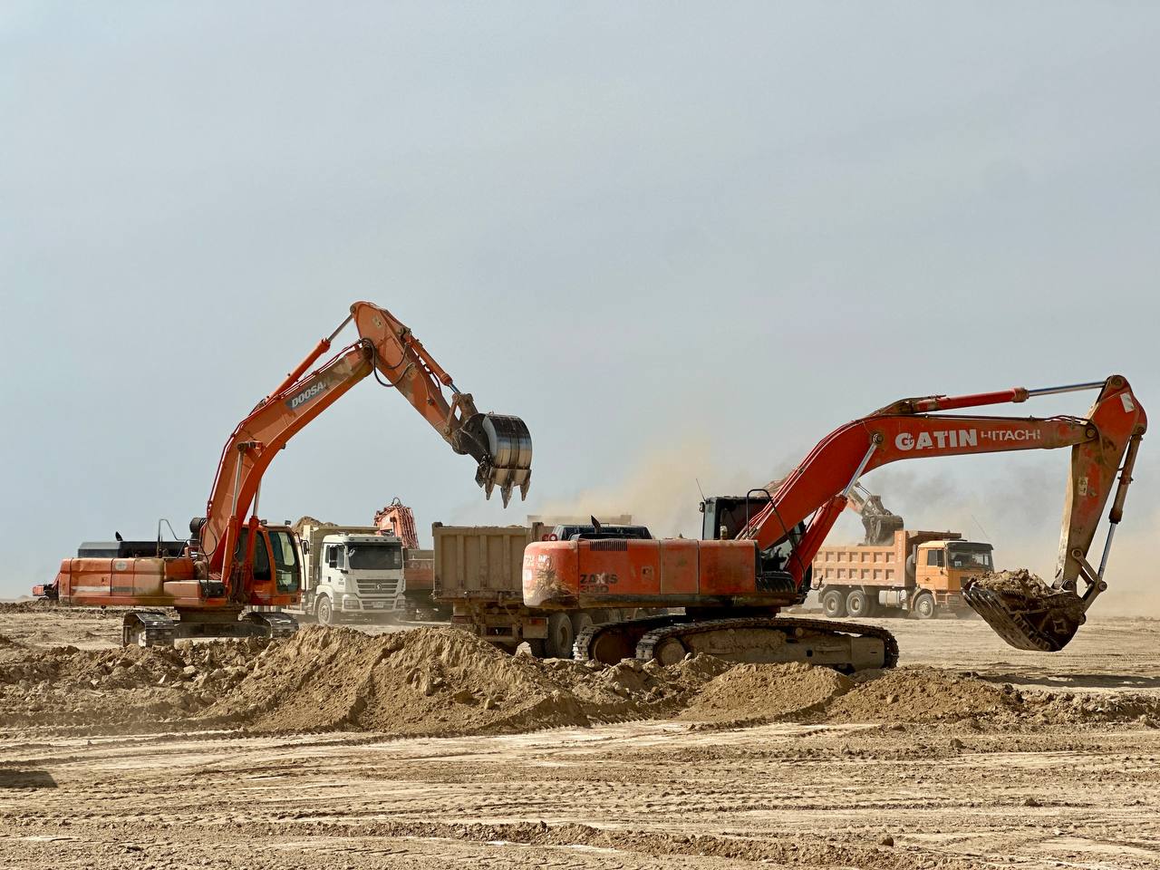 Kendirli áýejaıy qurylysy eki aýysymda júzege asyrylýda