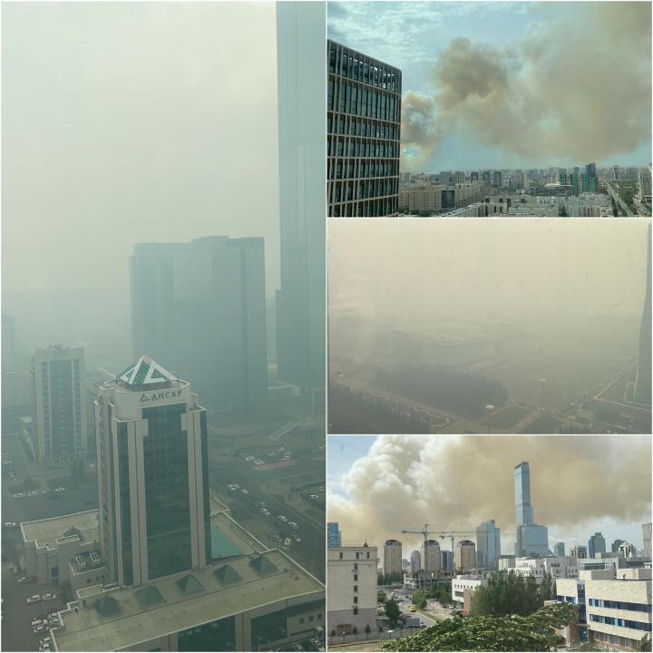 Úsh qalada aýanyń sapasy tómendeıdi