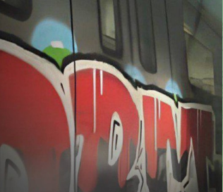 Astanada belgisiz bireýler LRT vagondaryna sýret salyp ketken