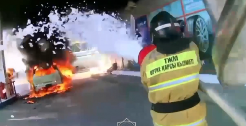 Aqtóbedegi avtogaz beketinde kólik órtenip ketti