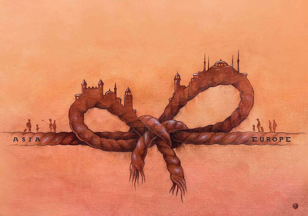 Júlde alǵan karıkatýra