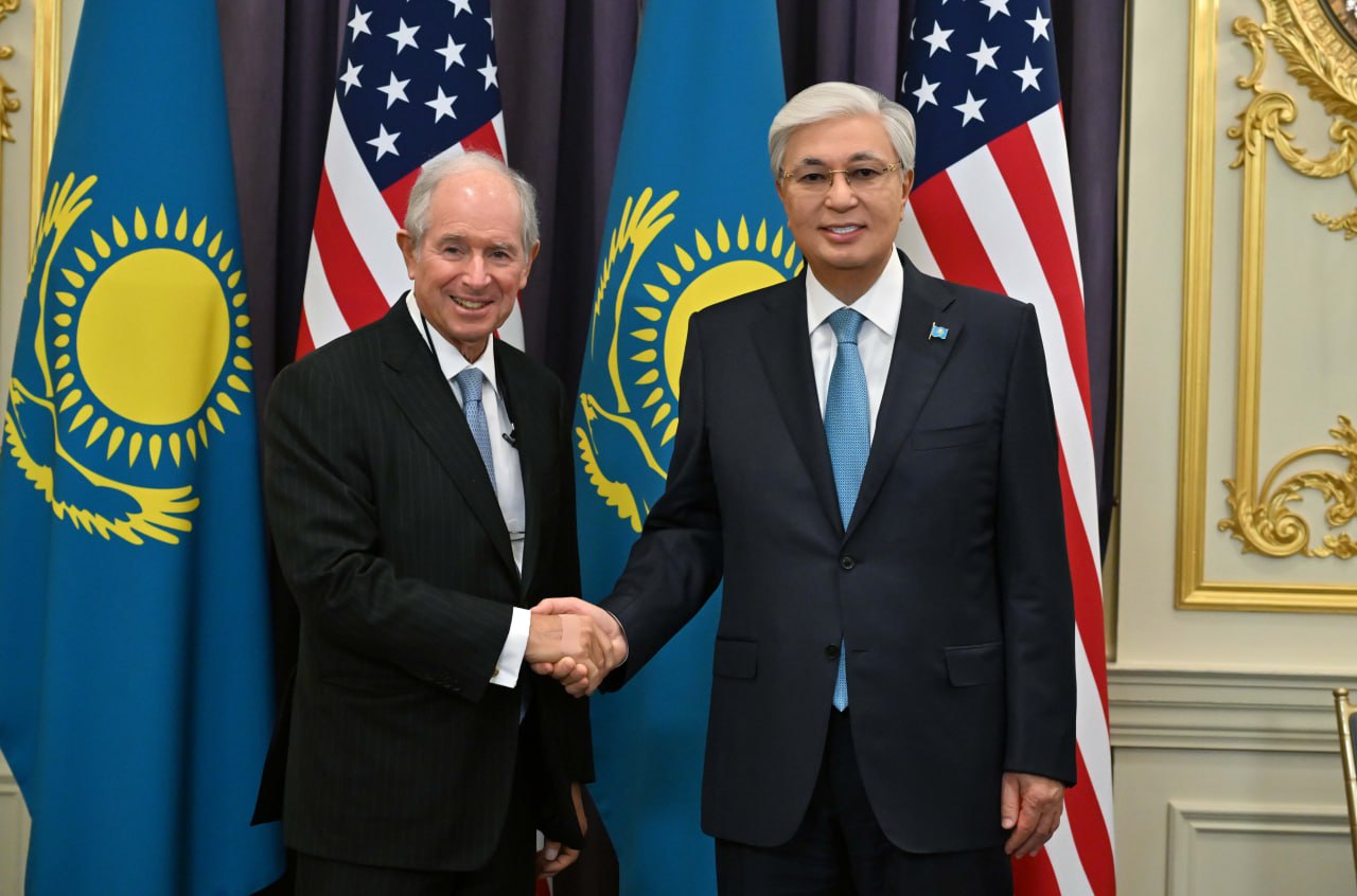 Toqaev pen Stıven Shvarsman ınvestısııalyq yntymaqtastyqtyń basym baǵyttaryn talqylady