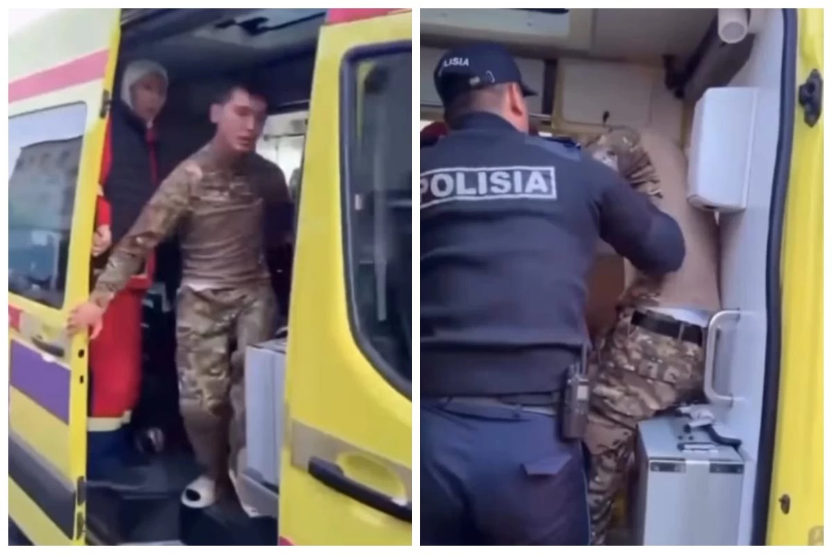 Atyraýda polısııa formasyn kıgen mas er adam jedel járdemde tóbeles shyǵardy