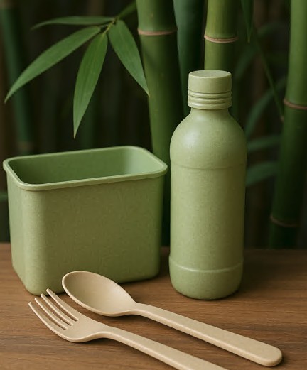 Bambýkten óndirilgen plastık