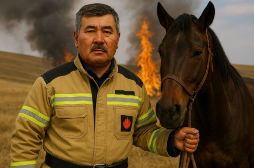 Tilsiz jaýdy tizgindegen jylqyshy