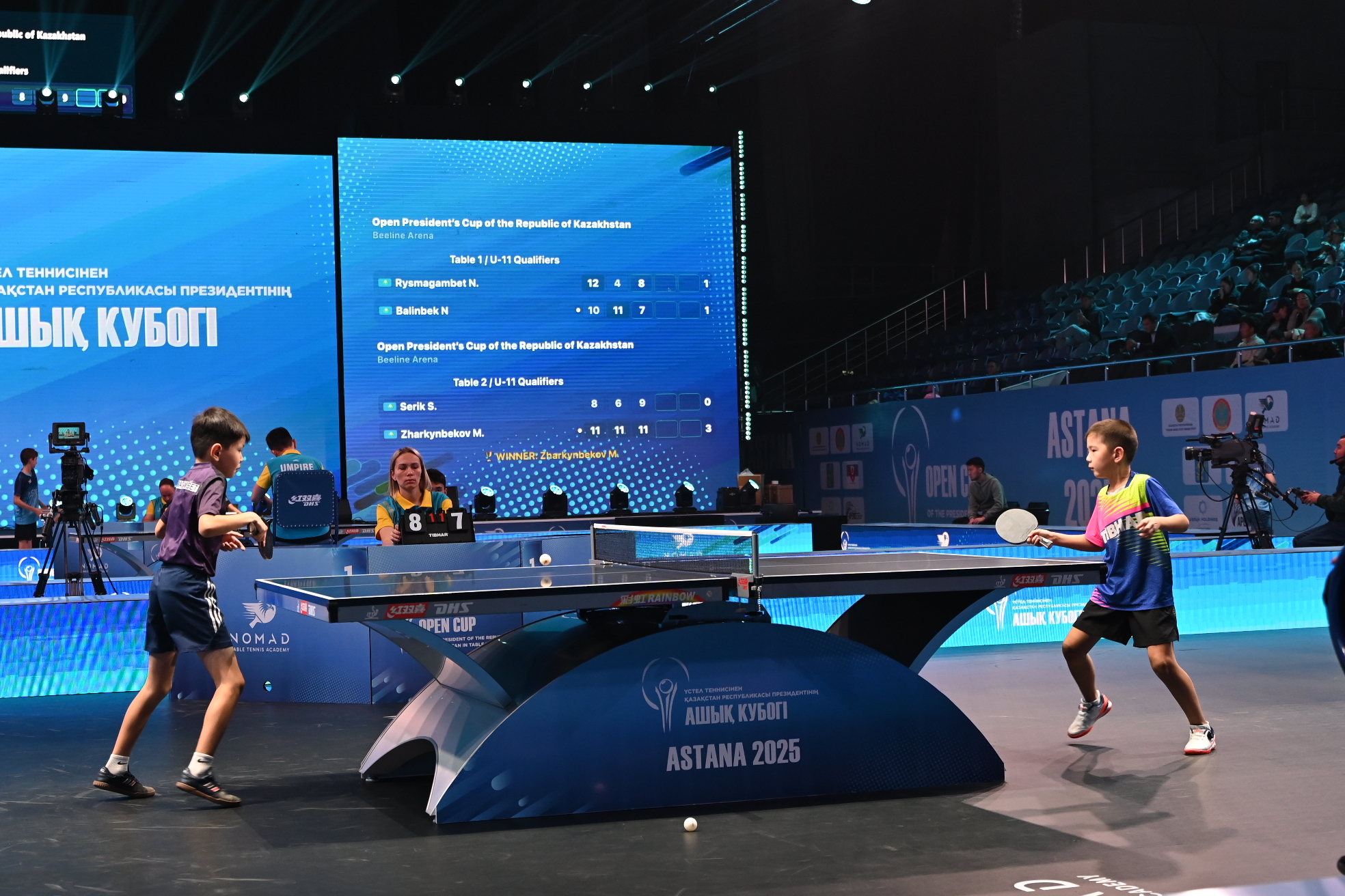QR Prezıdentiniń Ústel tennısinen Ashyq kýboginiń chempıondary anyqtaldy