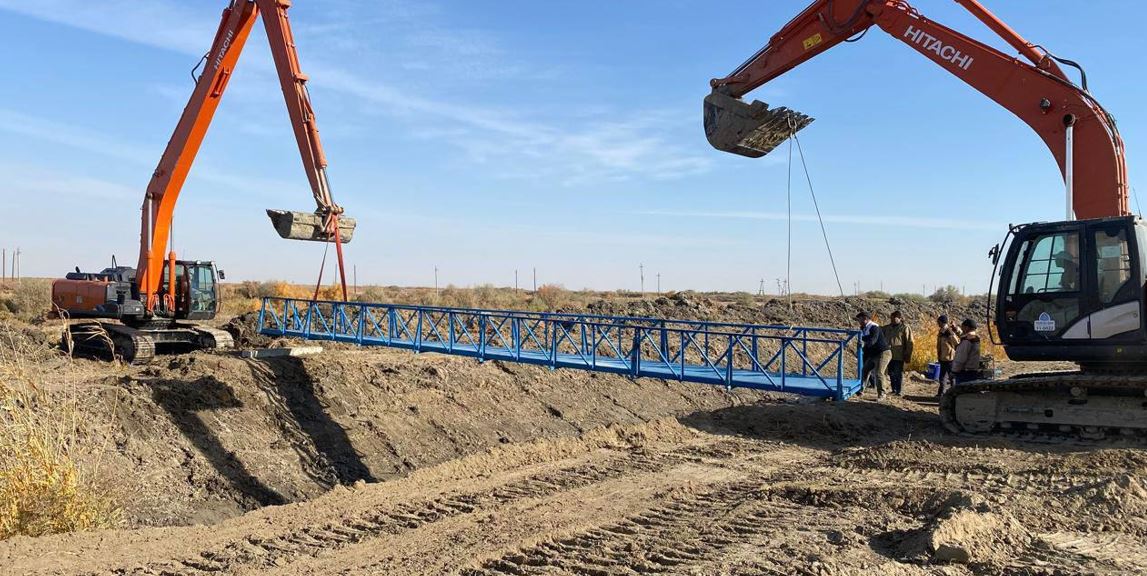 Qyzylorda oblysynda sý deńgeıin ólsheıtin gıdrokópirler ornatyldy