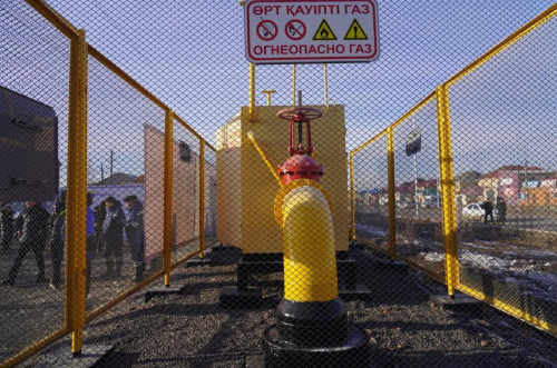 Astana irgesindegi Qoıandy aýylyna gaz berildi