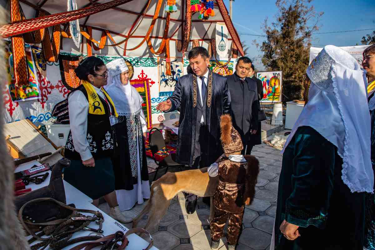 Kókbastaý aýylynyń Amangeldi mektebinde «ETNO – AUYL» kesheni ashyldy