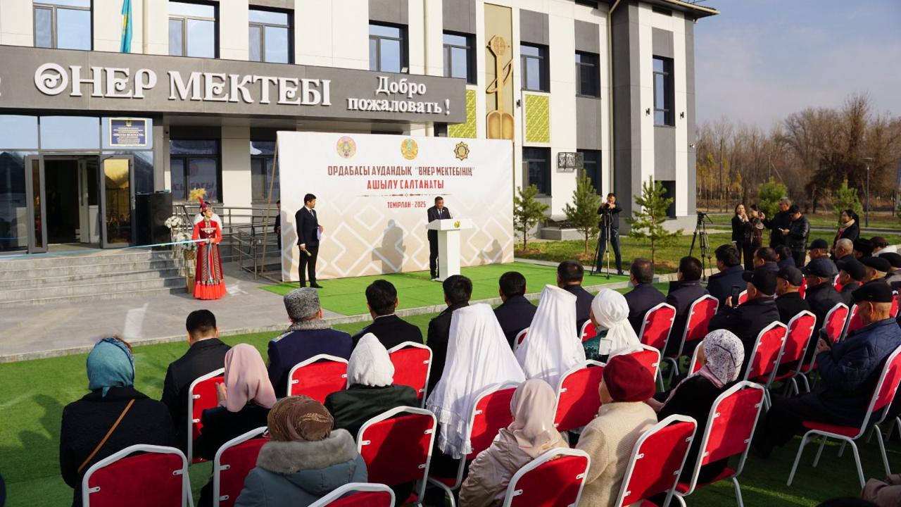 Túrkistan oblysynda qaıtarylǵan aktıvter esebinen 300 bala bilim alatyn mýzykalyq mektep ashyldy