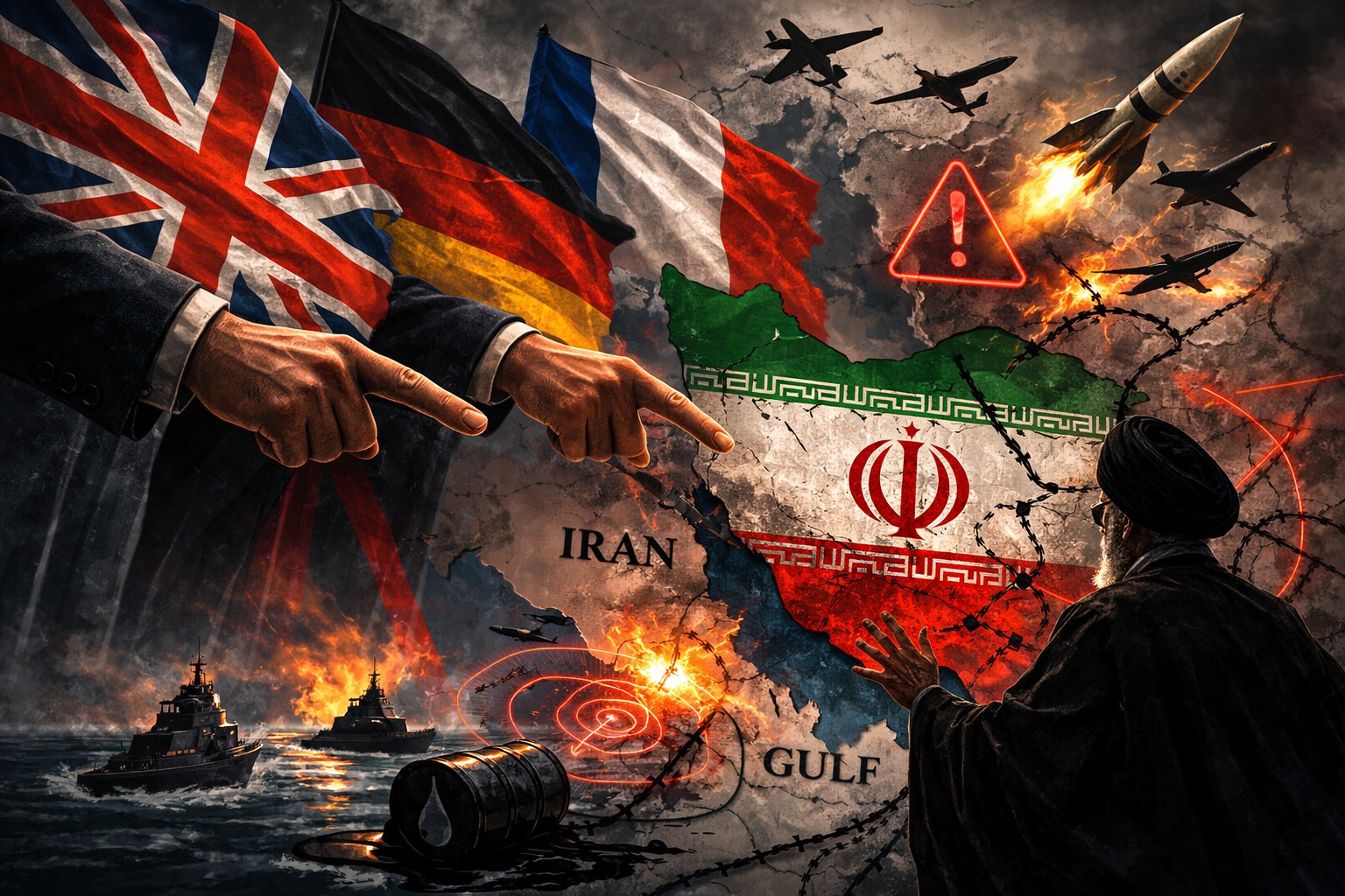 Ulybrıtanııa, Germanııa jáne Fransııa Iranǵa eskertý jasady