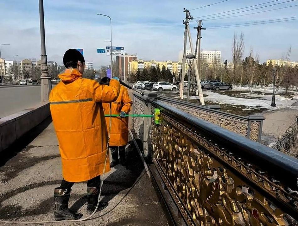 Astanada kóktemgi jalpy tazalyq jumysy júrip jatyr