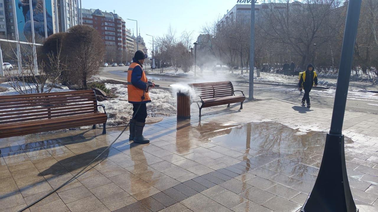 Astanada kóktemgi jalpy tazalyq jumystary bastaldy