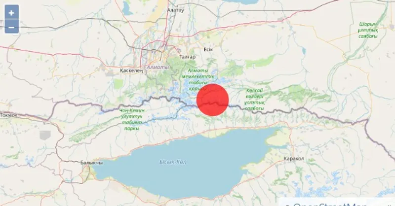 Almaty mańynda jer silkinisi tirkeldi