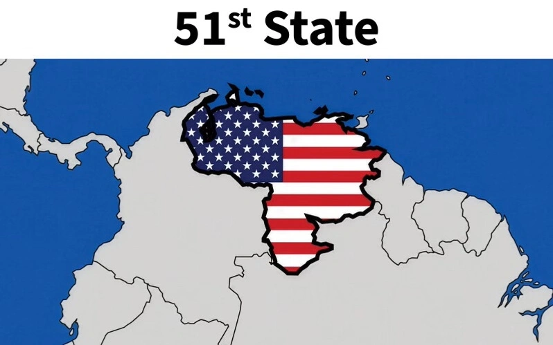 Tramp áleýmettik jelide Venesýelany AQSh-tyń 51-shtaty retinde kórsetti