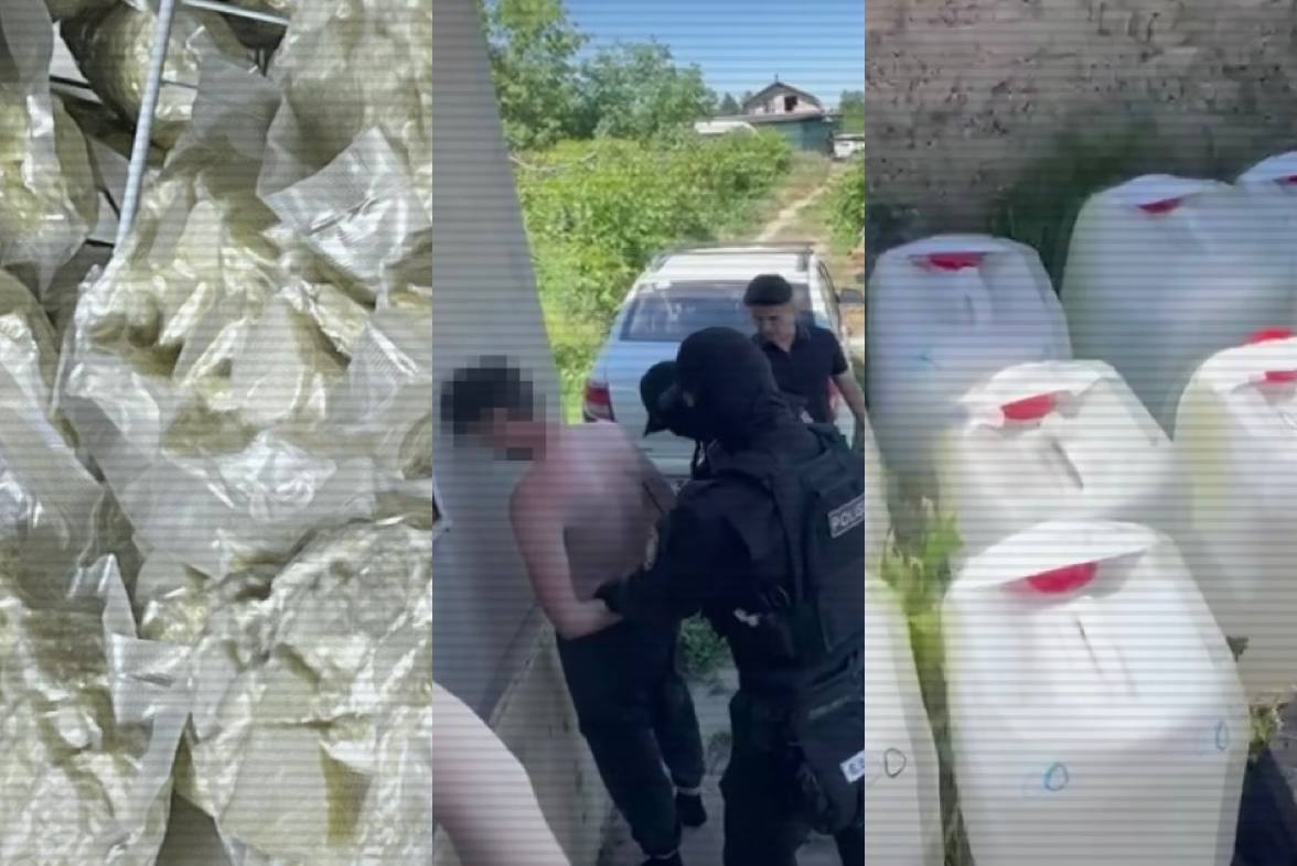 Qarasaı aýdanynda jasyryn esirtki zerthanasy joıyldy