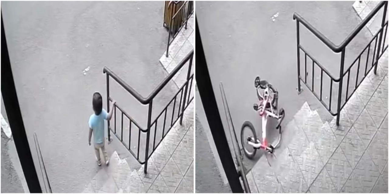 Astanada 11-qabattan qulaǵan velosıped balany basyp qala jazdady